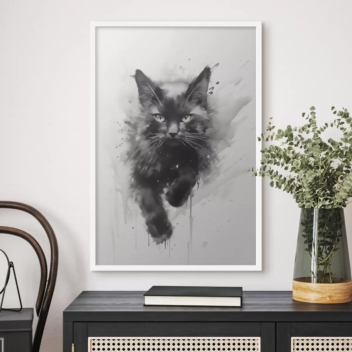 Poster Katze, Nachbildung eines Gemäldes f51168