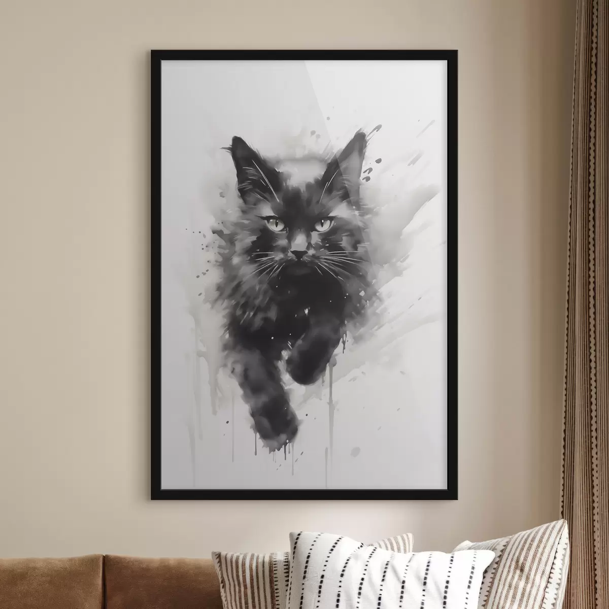 Poster Katze, Nachbildung eines Gemäldes f51168