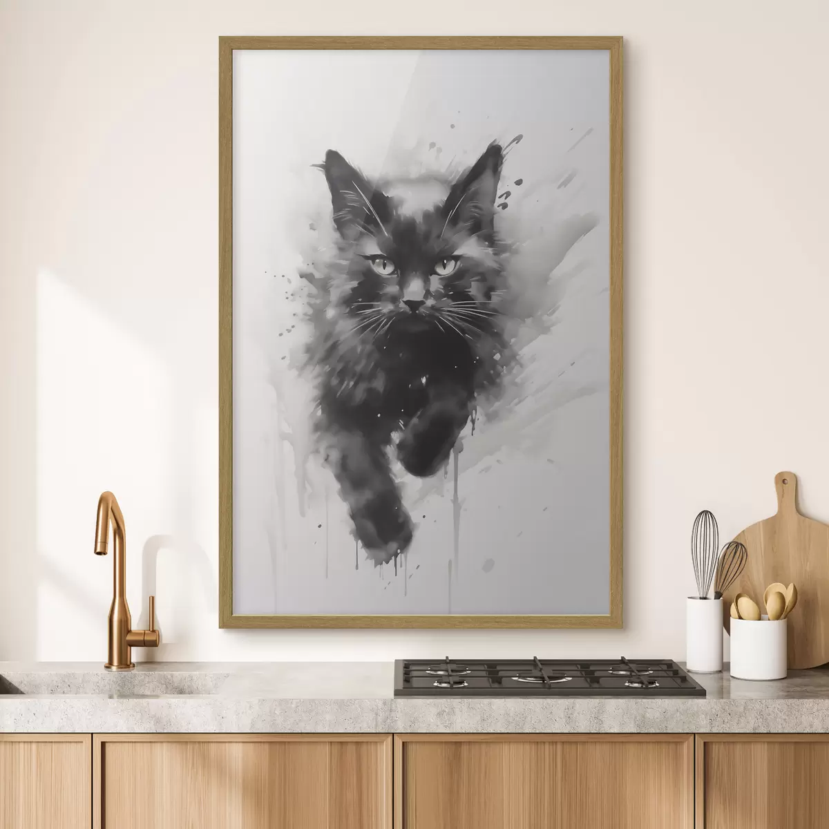 Poster Katze, Nachbildung eines Gemäldes f51168