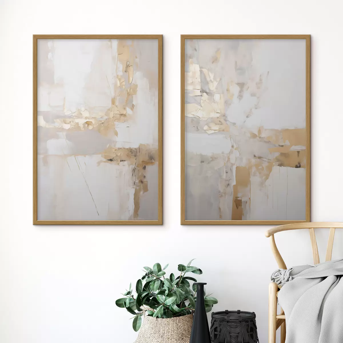 Poster Moderne Abstraktion, Nachahmung der Malerei d31107