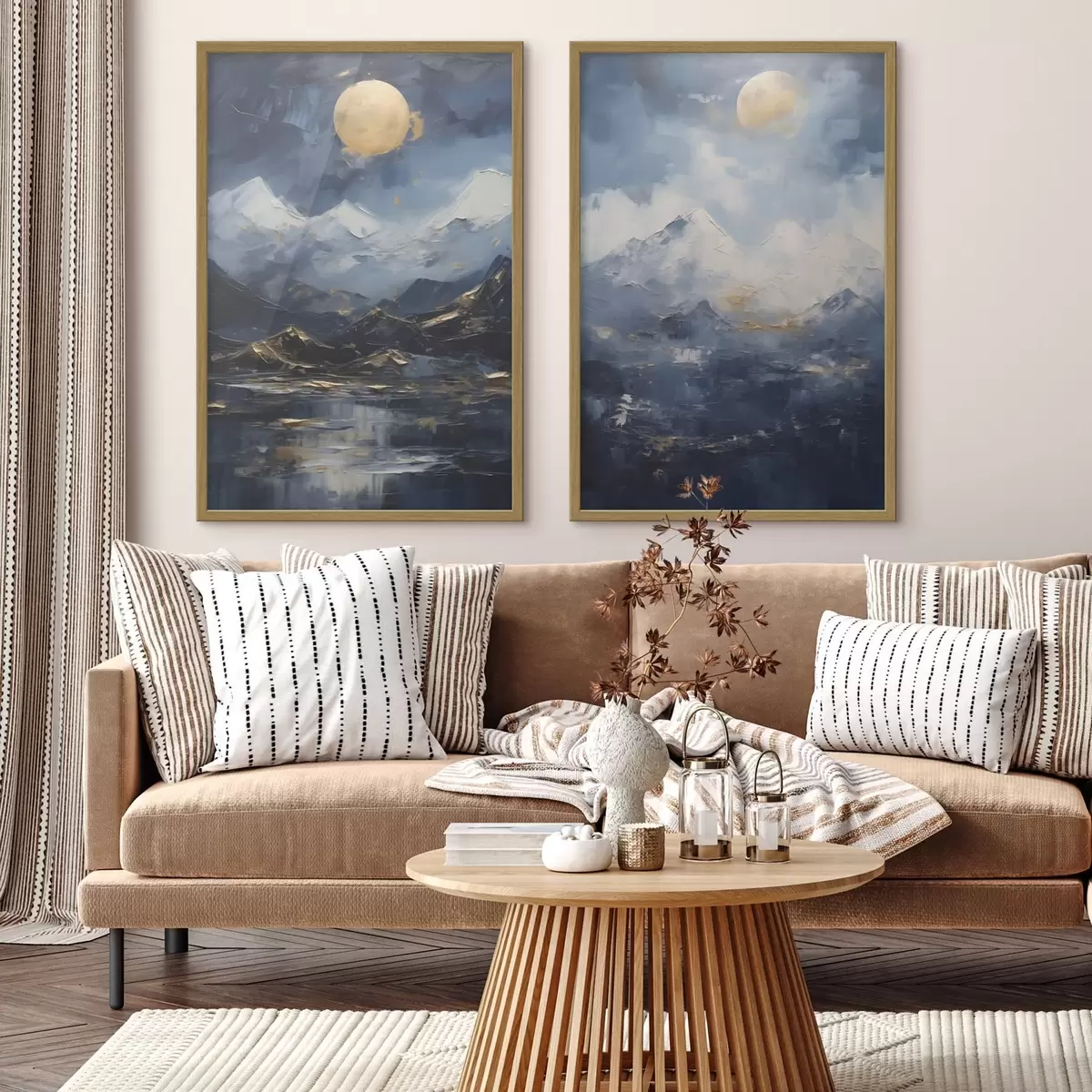 Poster Berglandschaft, Nachbildung eines Gemäldes d31108