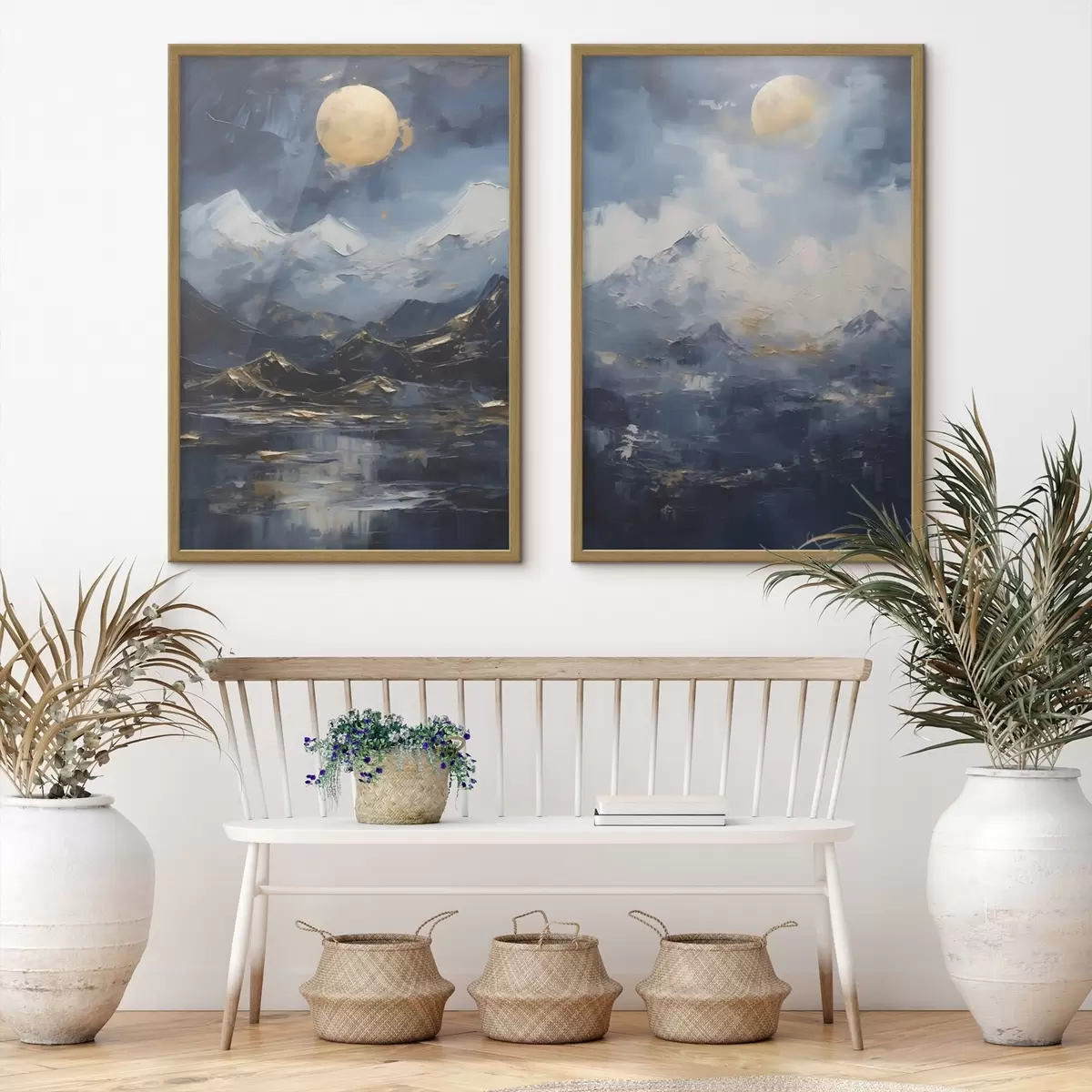 Poster Berglandschaft, Nachbildung eines Gemäldes d31108