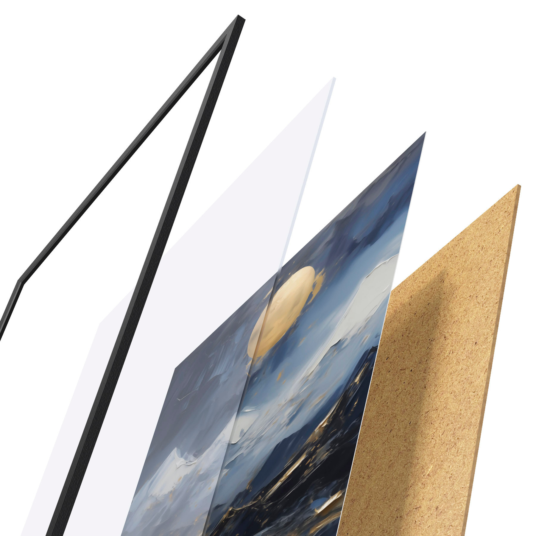 Poster Berglandschaft, Nachbildung eines Gemäldes d31108