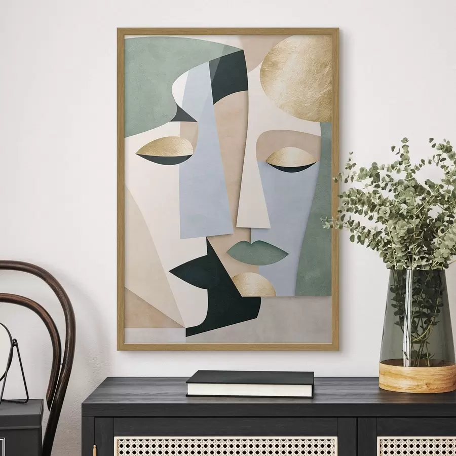 Fototapete Abstrakte geometrische Gesichter f51178