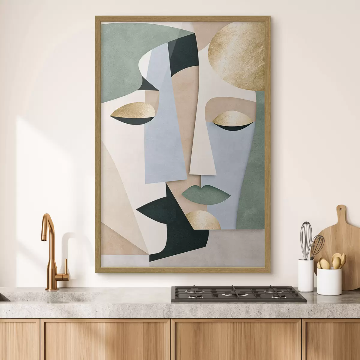 Poster Abstrakte geometrische Gesichter f51178