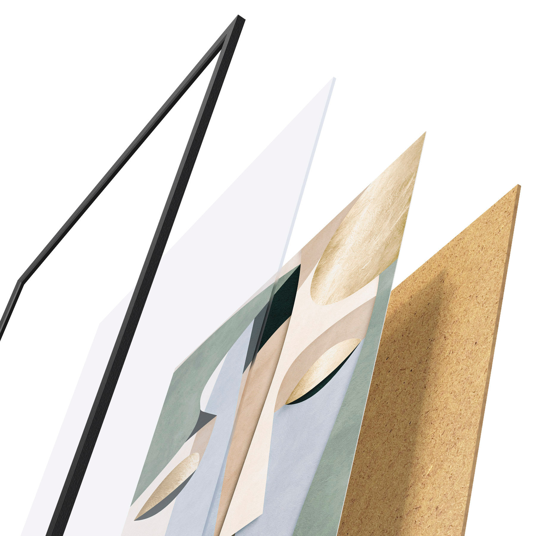 Poster Abstrakte geometrische Gesichter f51178