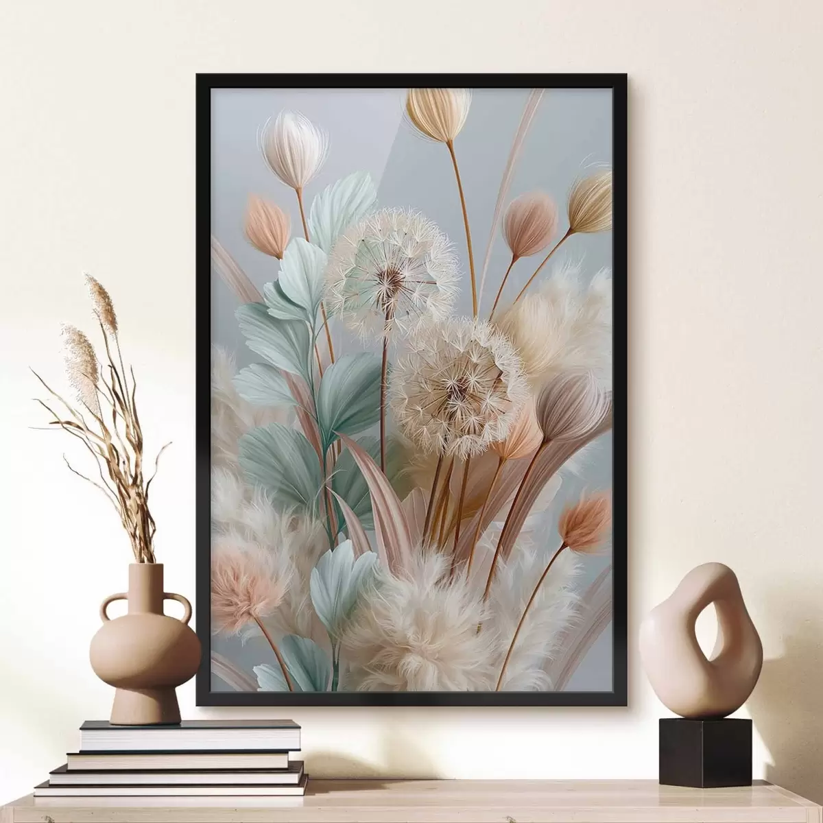 Poster Zarte Löwenzahnblüten und Wildblumen f51182