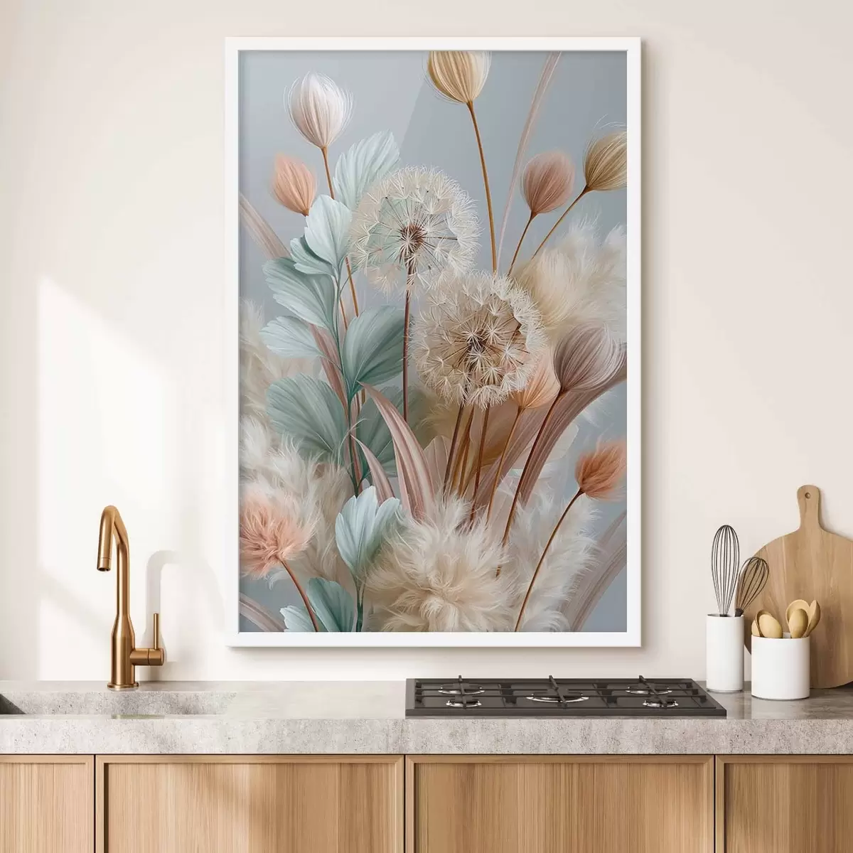 Poster Zarte Löwenzahnblüten und Wildblumen f51182