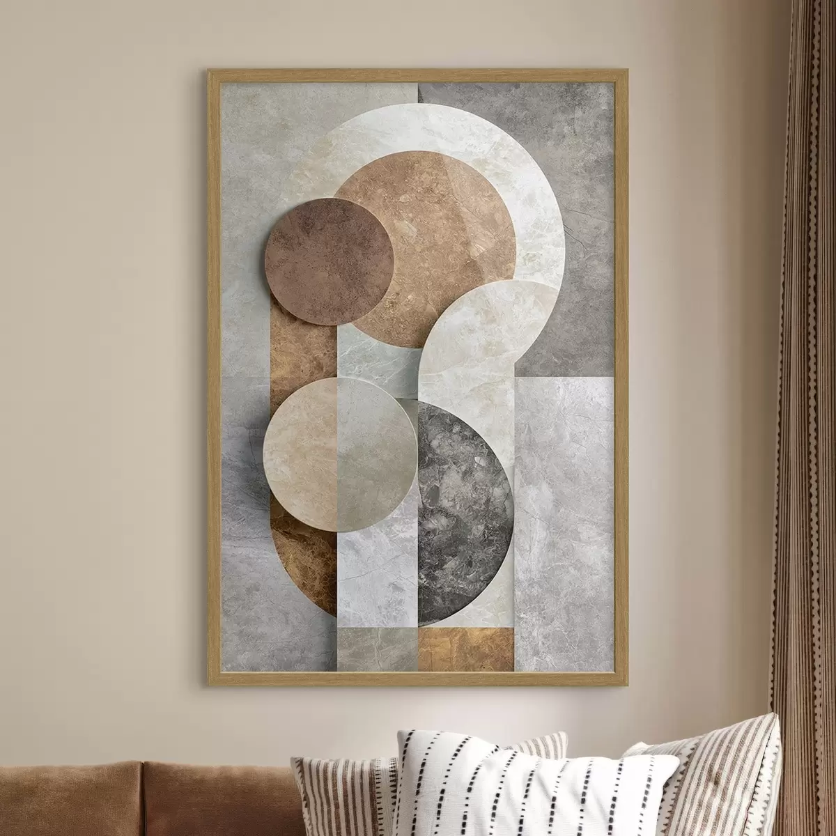Poster Geometrische Abstraktion mit Kreisen f51185