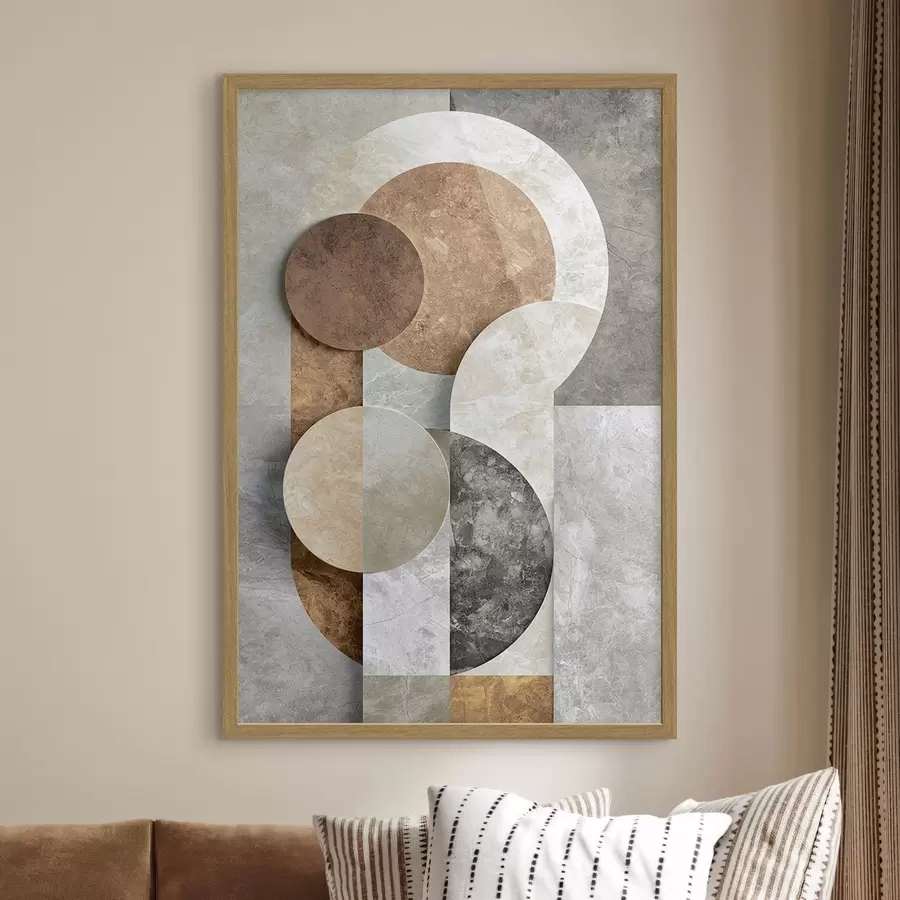 Fototapete Geometrische Abstraktion mit Kreisen f51185