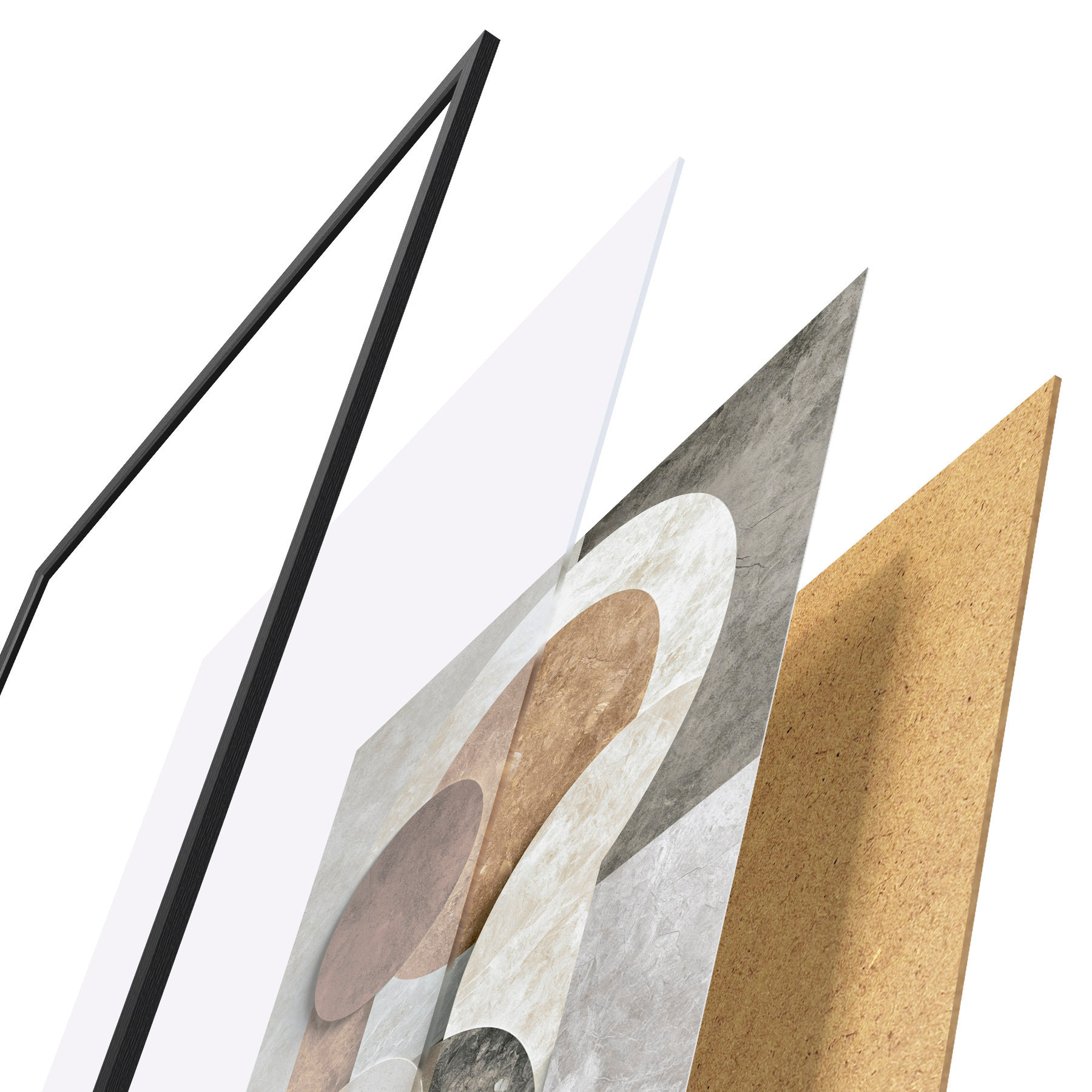 Poster Geometrische Abstraktion mit Kreisen f51185