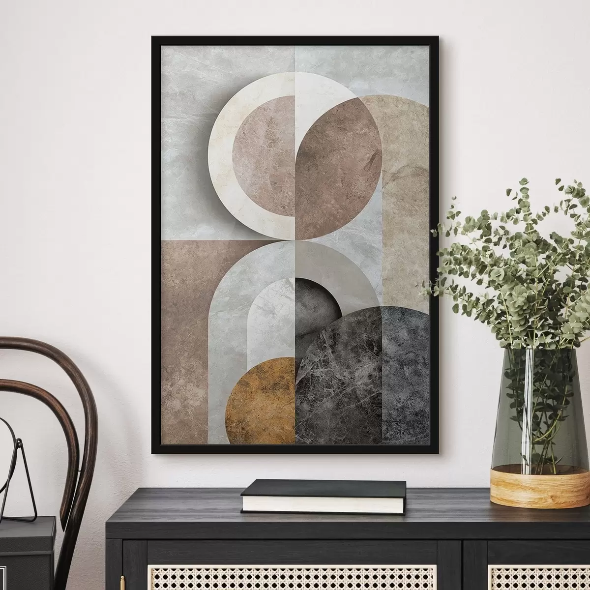 Poster Geometrische Komposition mit Kreisen f51281