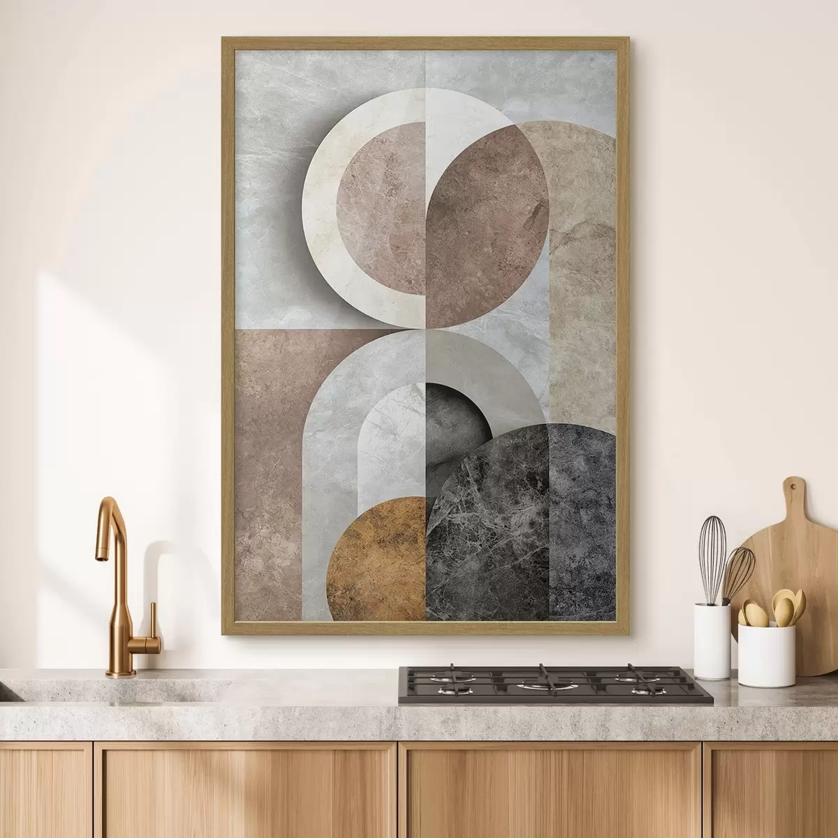 Poster Geometrische Komposition mit Kreisen f51281