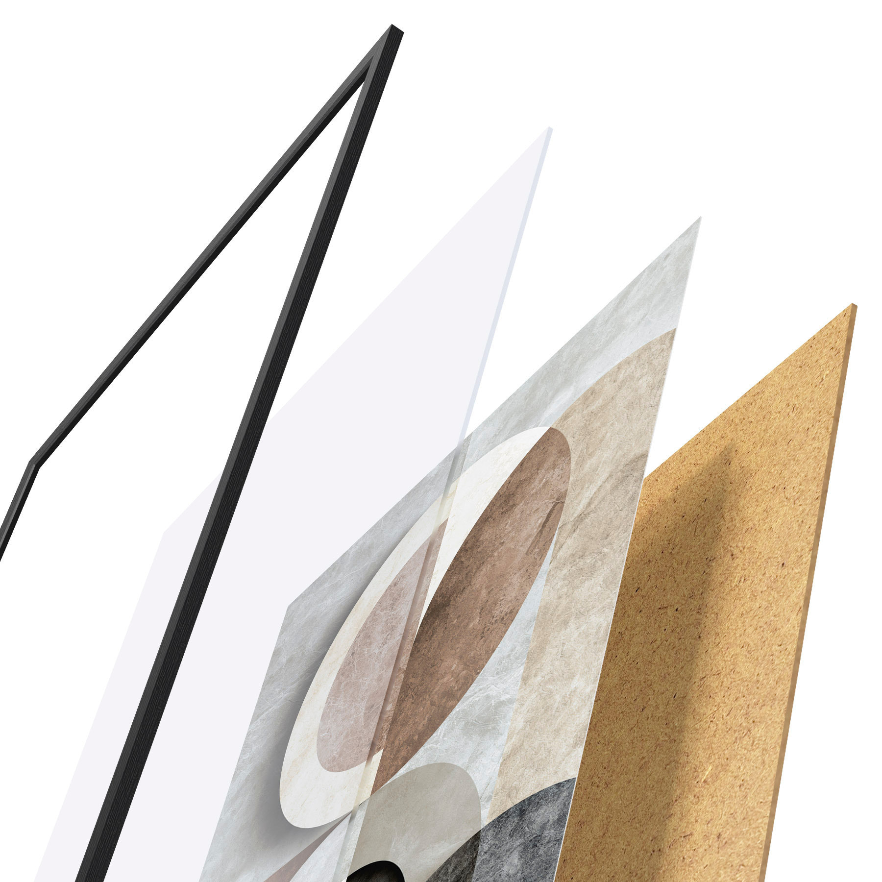 Poster Geometrische Komposition mit Kreisen f51281
