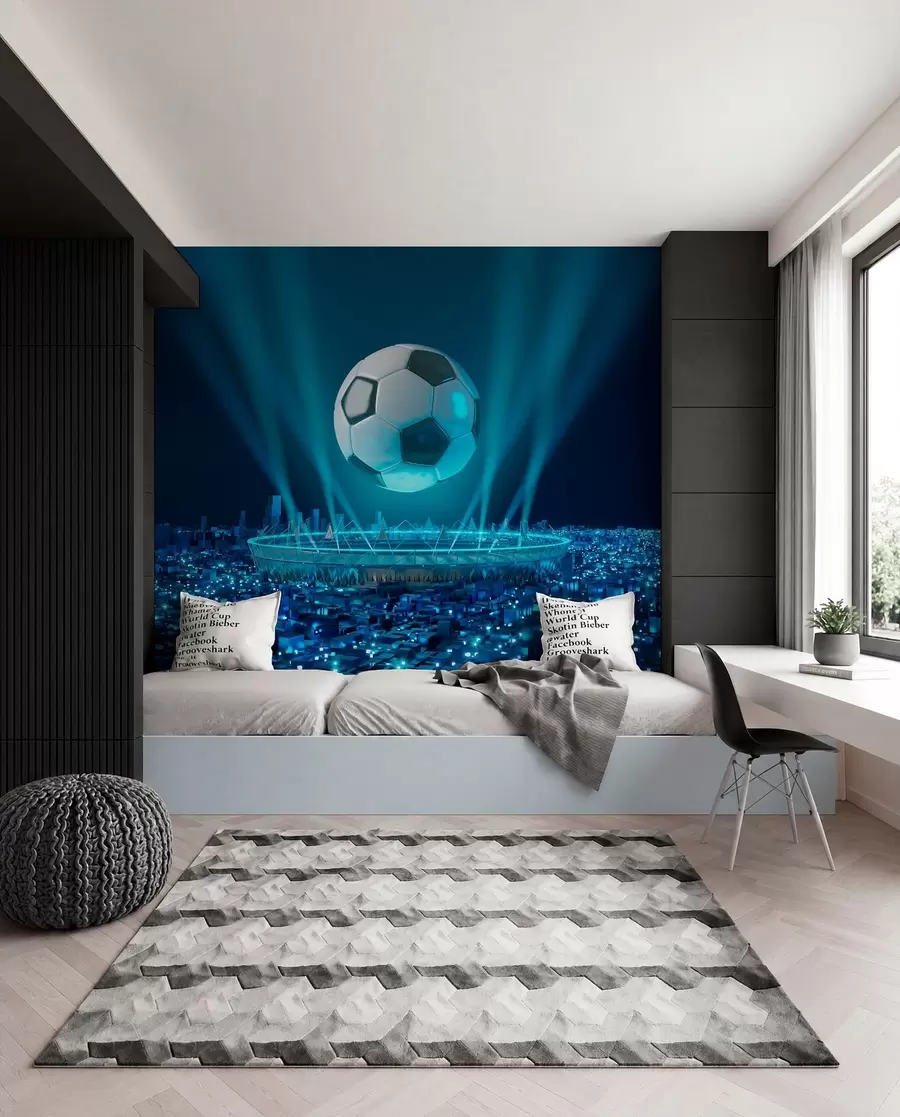 Fototapete Ball vor dem Hintergrund des Stadions u72793