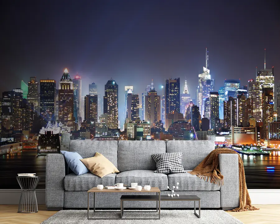 Fototapete Gebäude, Wolkenkratzer und Wasser u54515