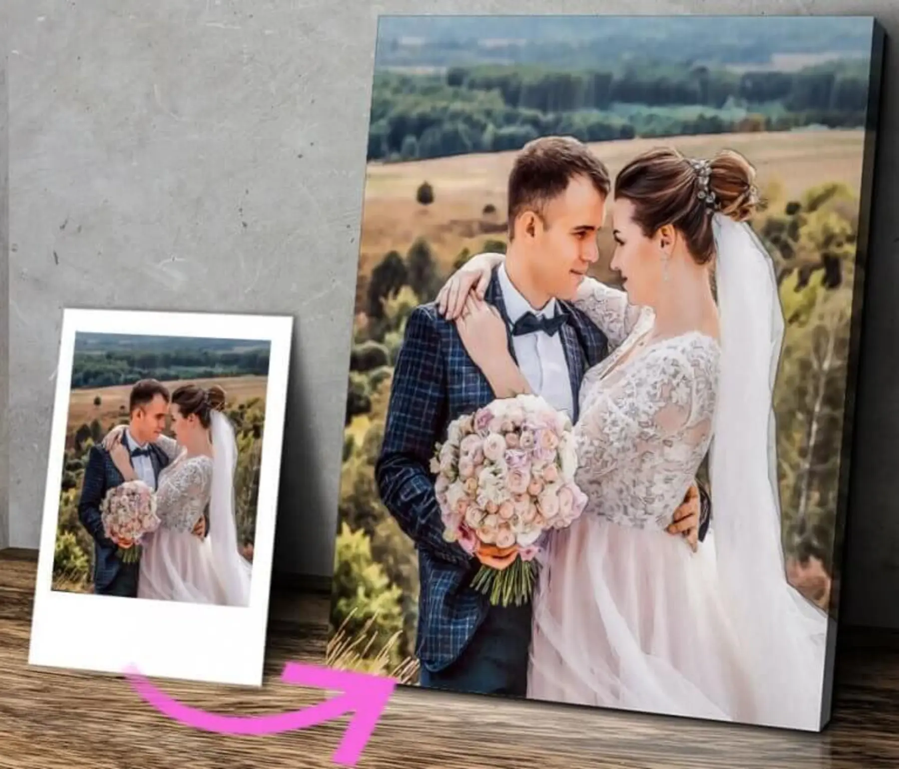 Fototapete Leinwandgemälde von Ihrem eigenen Foto s15719