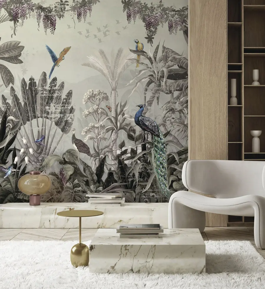 Fototapete Tropische Vögel im Dschungel u73889