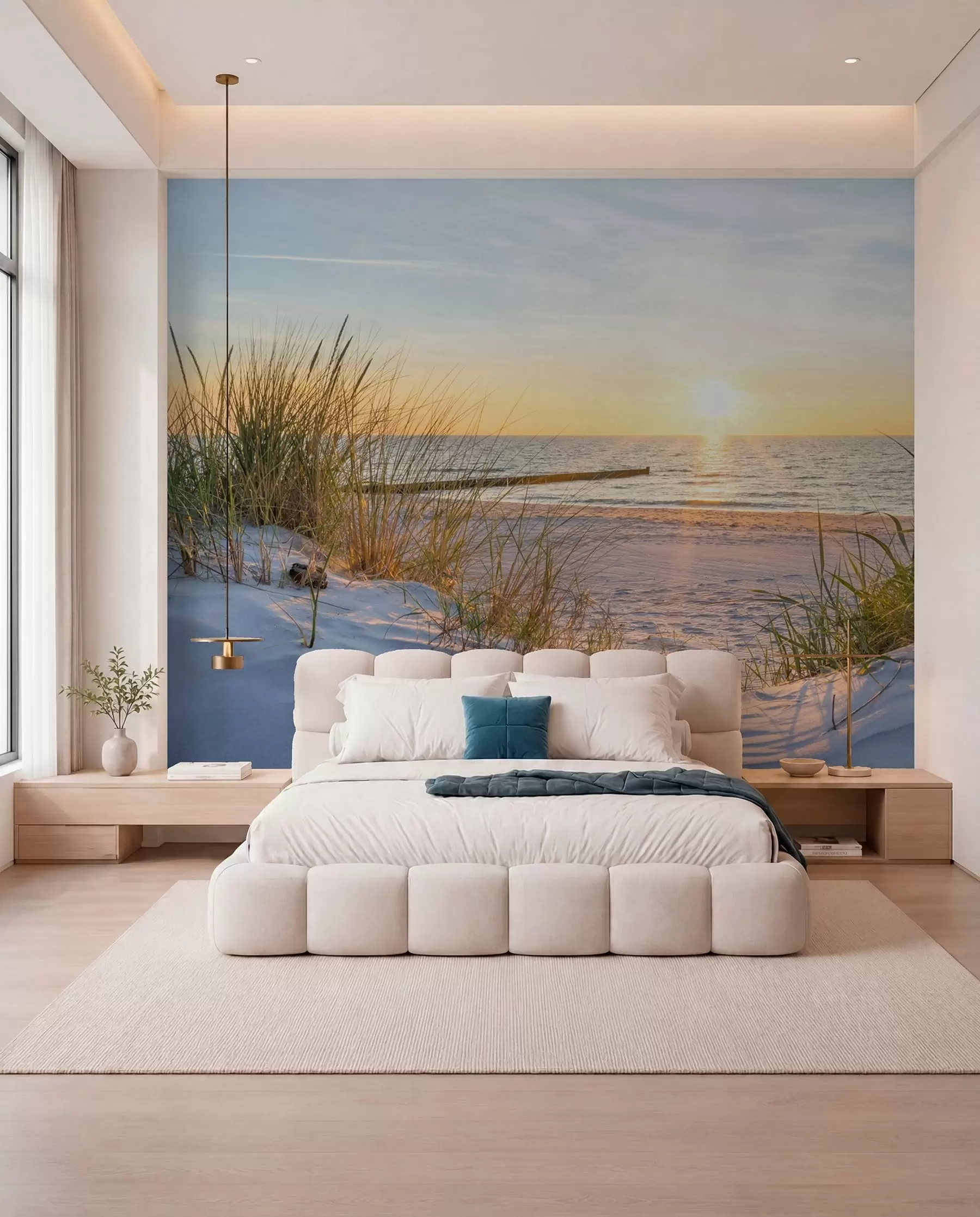 Fototapete Photo/Panorama Dunes Beach mit Sonnenuntergang u93577