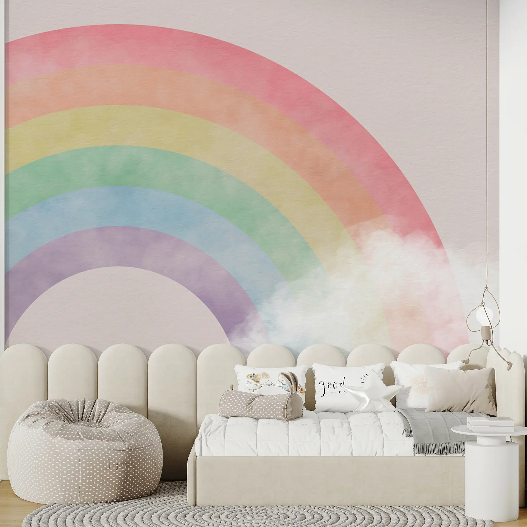Fototapete Wolke und Regenbogen im Hintergrund u93619