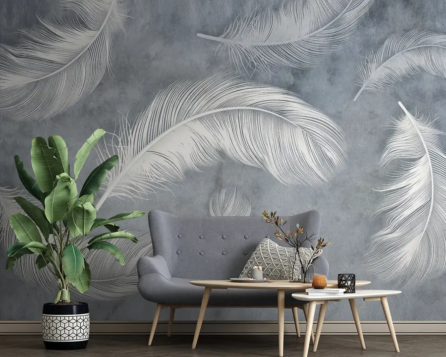 Fototapete Organismus, Zweig und Feder u93395