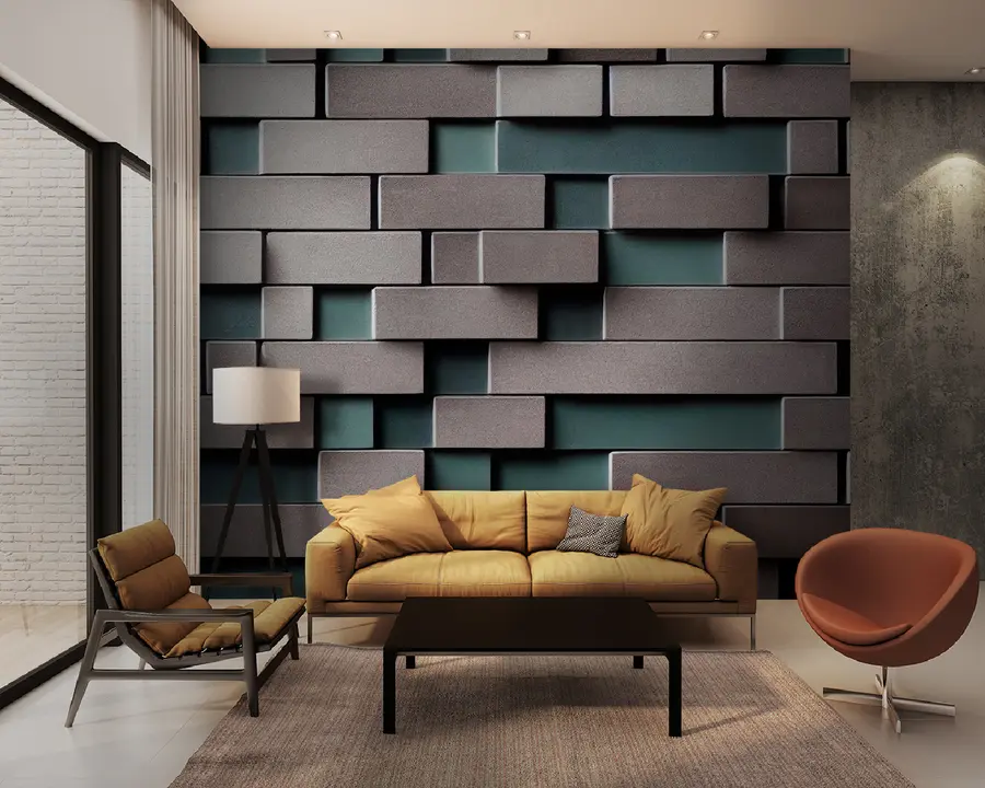 Fototapete Eigentum, Rechteck und Azurblau u93411