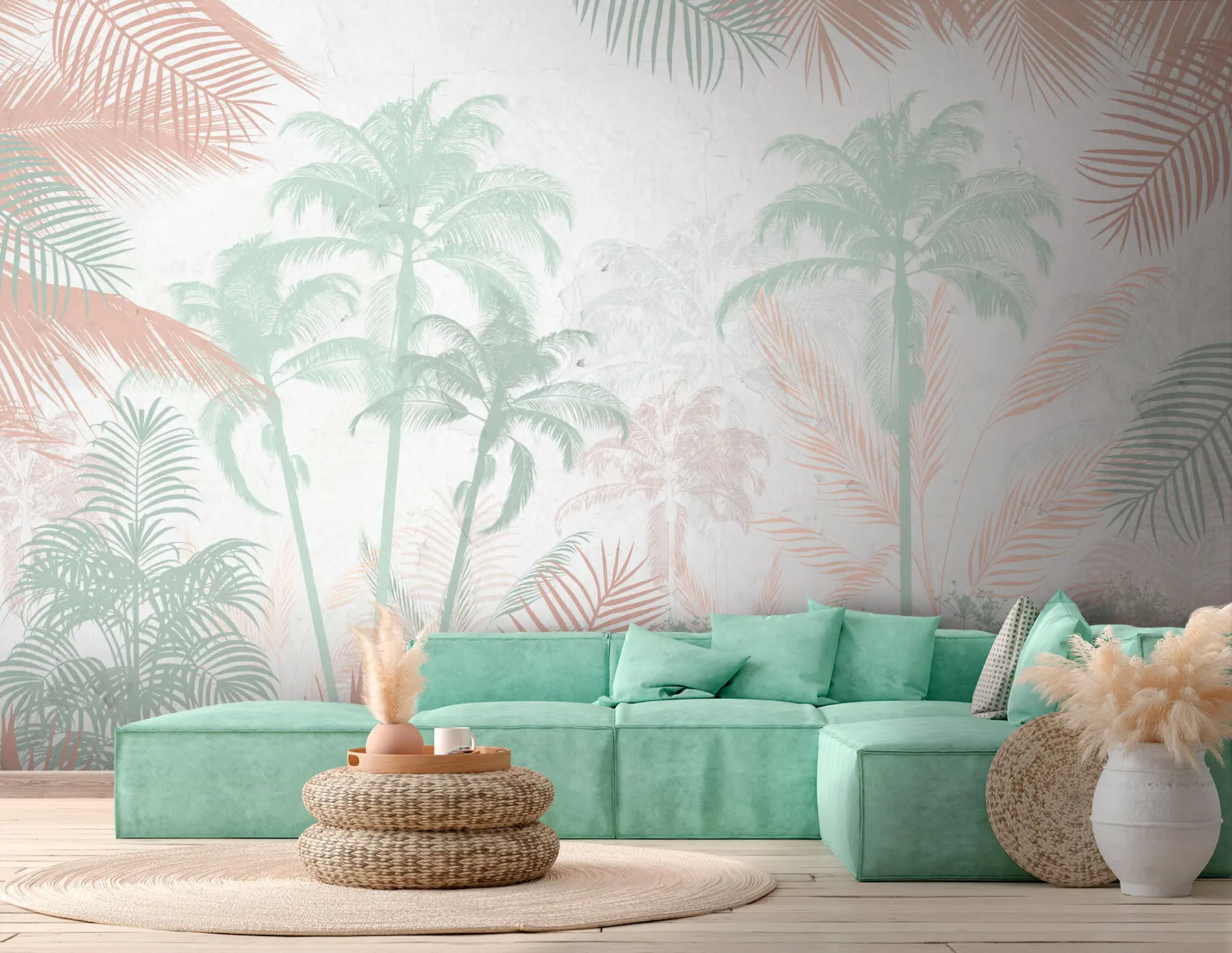 Fototapete Helle tropische Sicht auf die Palme u73970