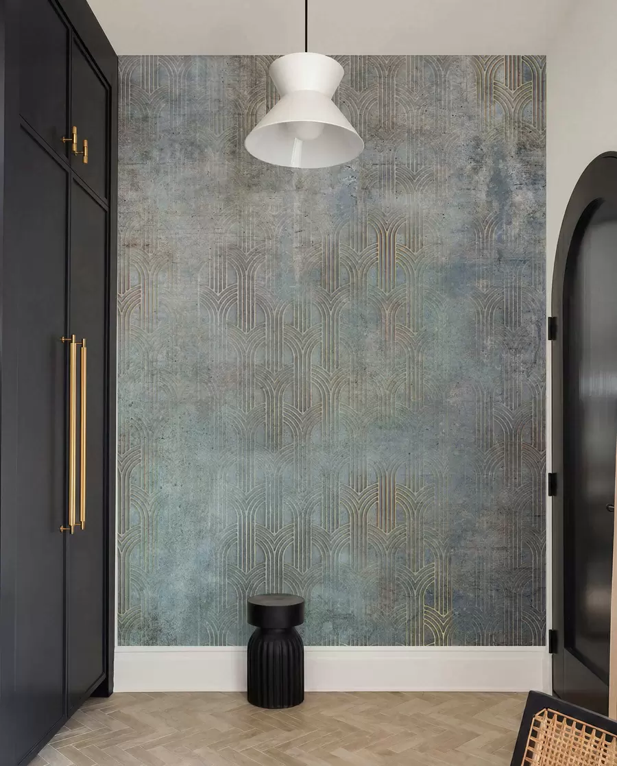 Fototapete Bogenmuster auf Grunge-Wand u73973