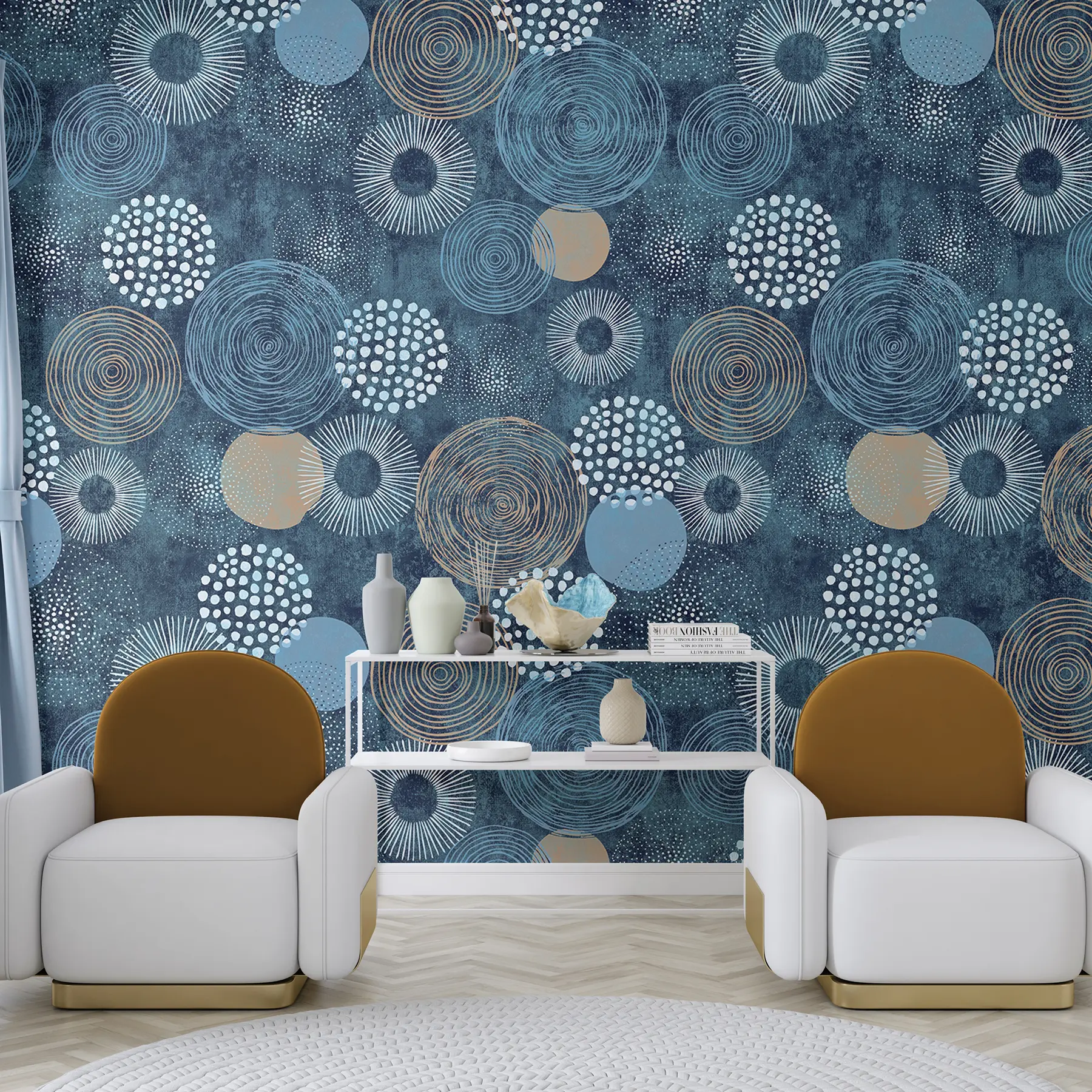Fototapete Textil, Kunst und Schrift u59376