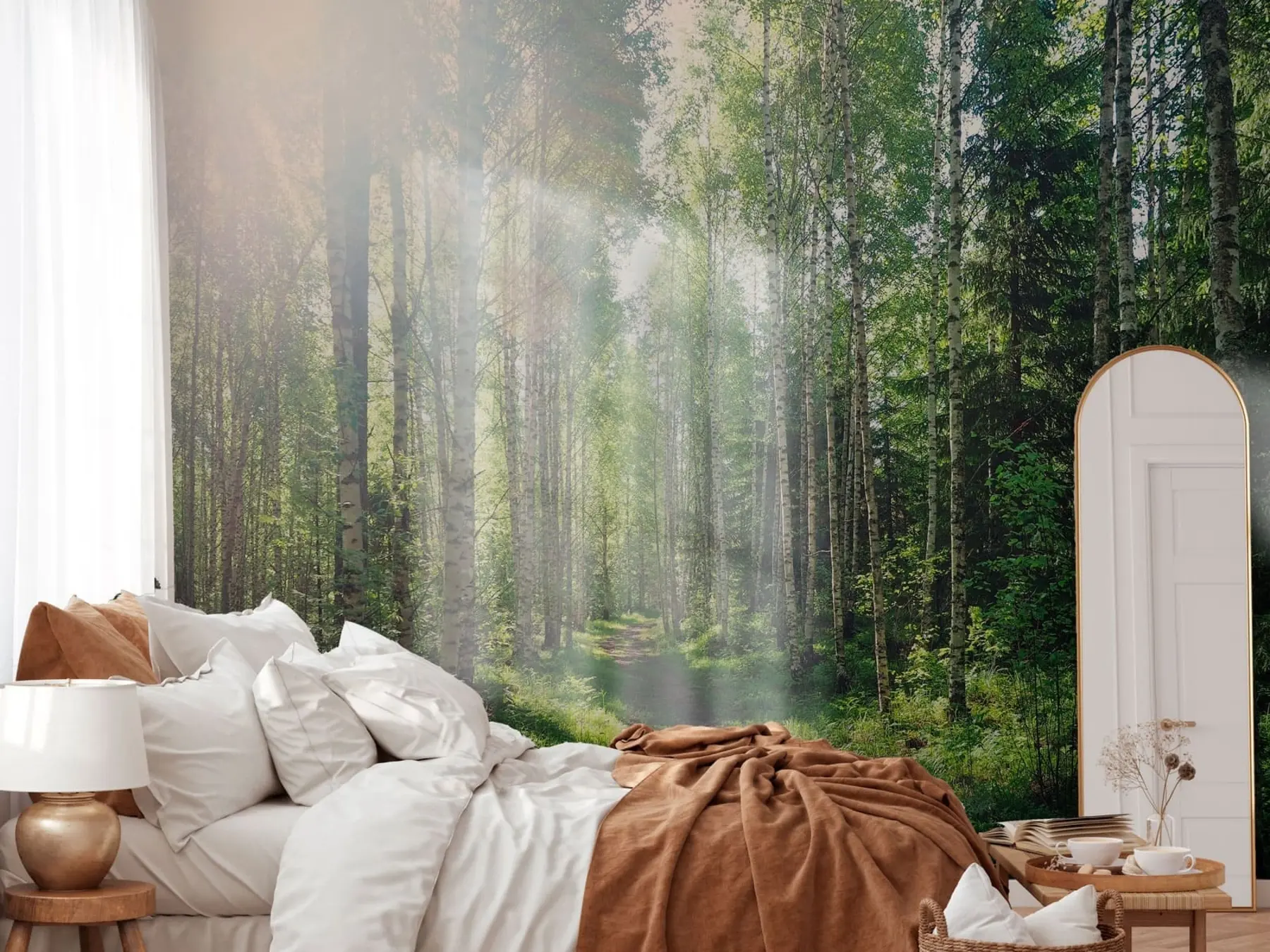 Fototapete Grüner sonnenschein in Finnland u74235