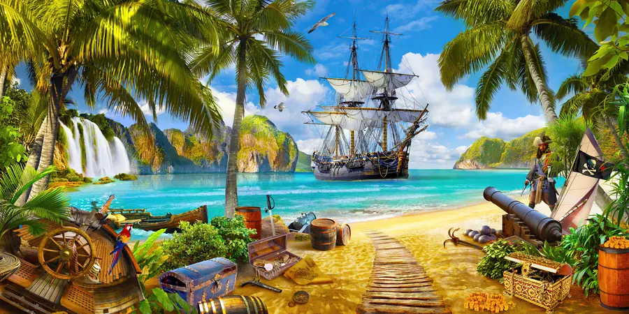 Fototapete Wasser, Wolken und Himmel u59784v3