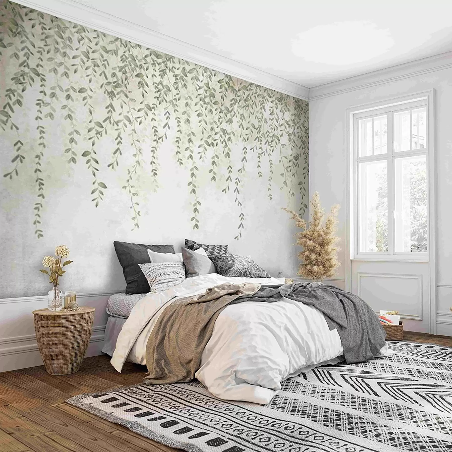 Fototapete Reben mit Blattwerk u71244