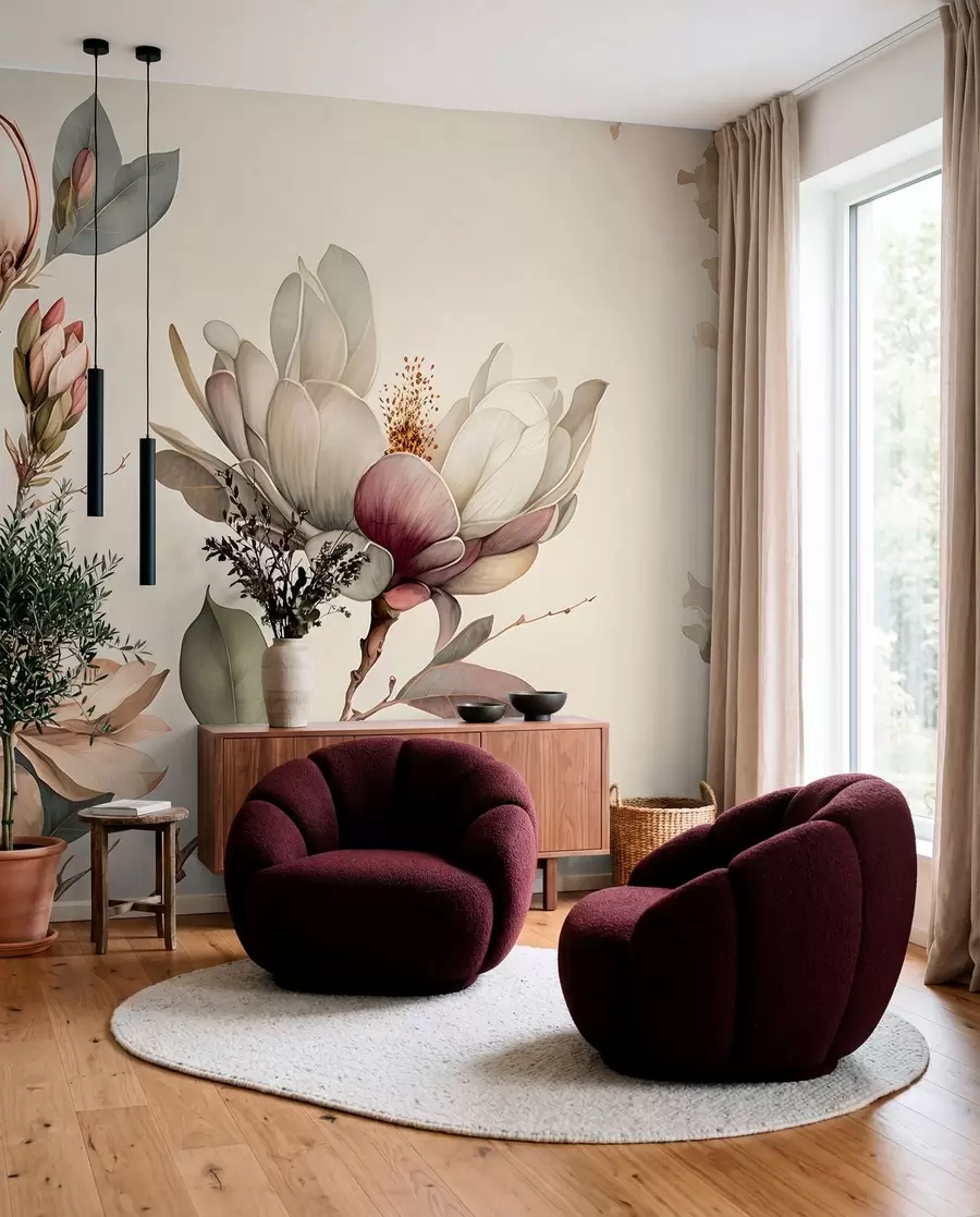 Fototapete Illustration Magnolie u93020