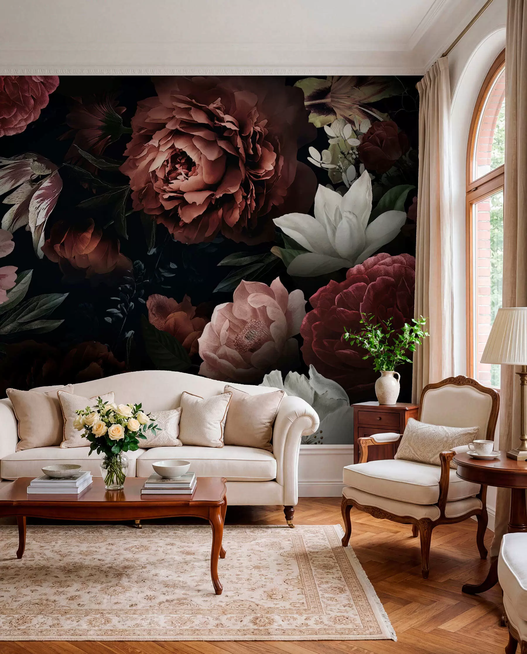 Fototapete Rosendesign mit Aquarelleffekt u94330