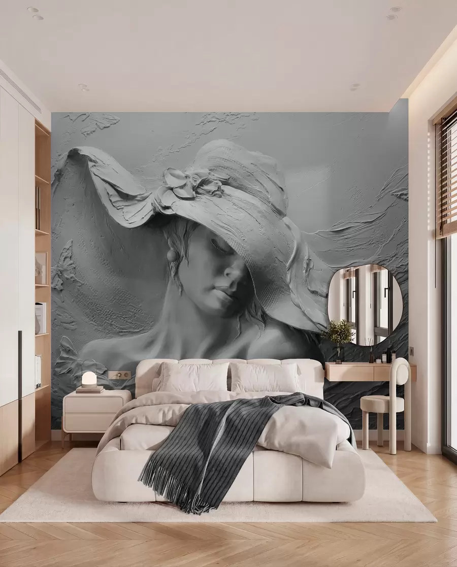 Fototapete Frau mit Hut 3D u62592