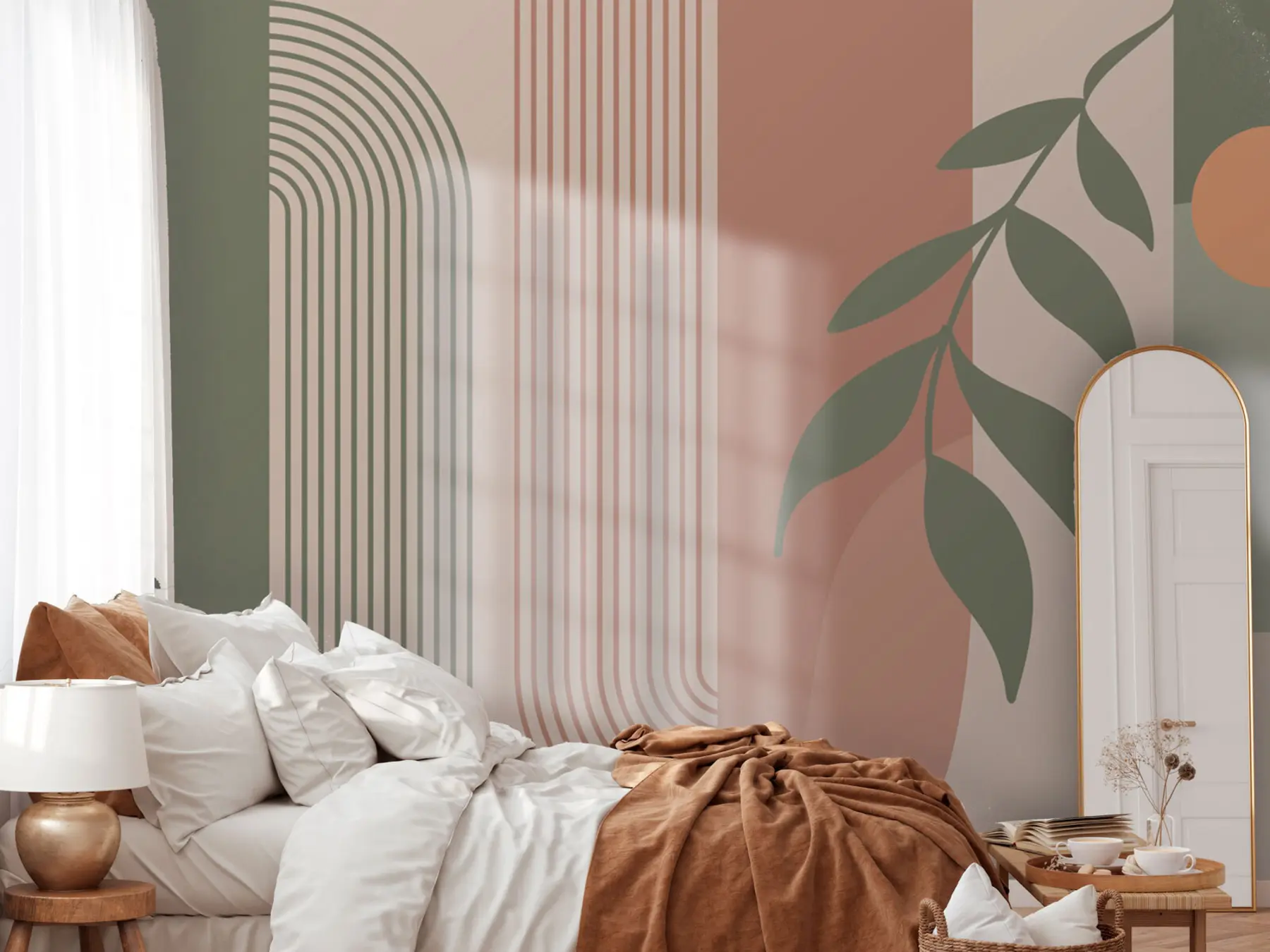 Fototapete Bögen und dekorative Elemente im Boho-Stil u94153