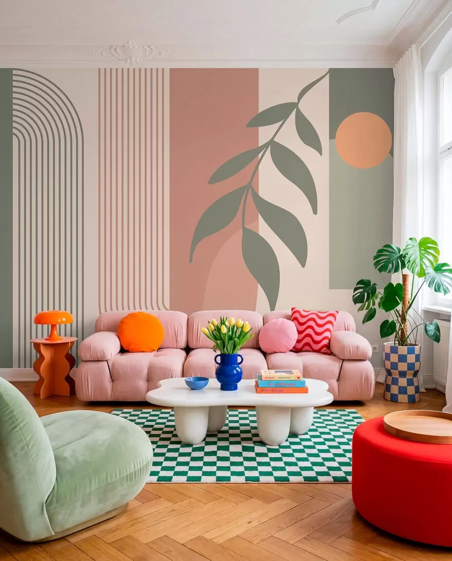 Fototapete Bögen und dekorative Elemente im Boho-Stil u94153
