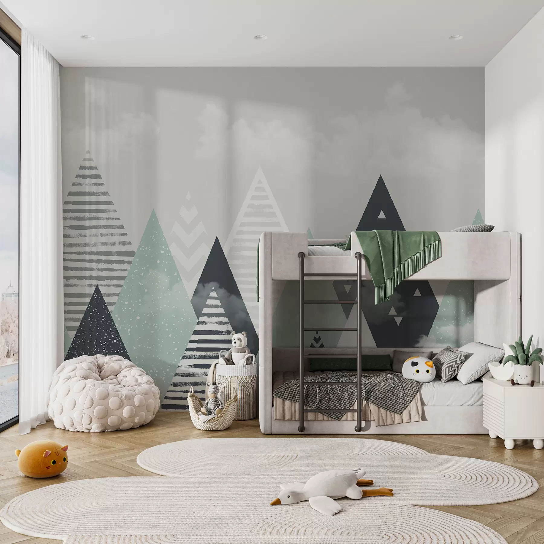 Fototapete Skandinavische Berge für ein Kinderzimmer u94604