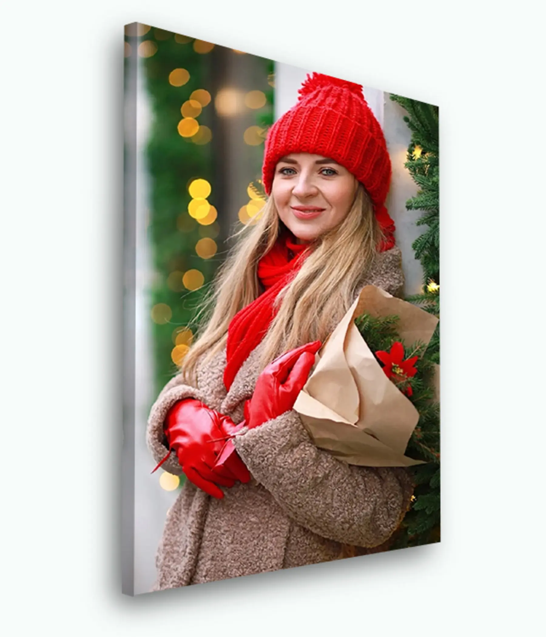 Fototapete Gemälde von Fotos eines geliebten Mädchens auf Leinwand s33288