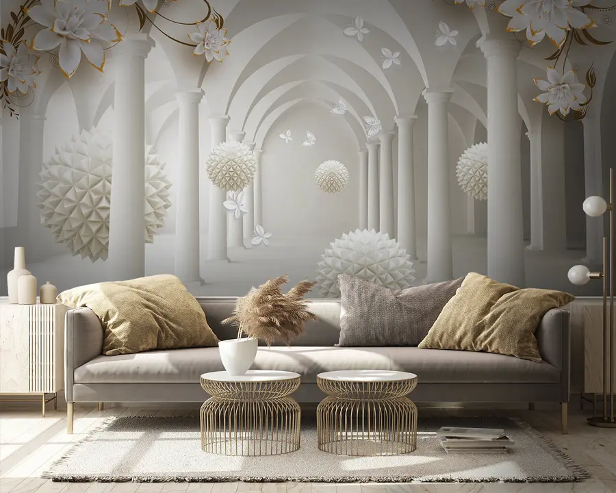 Fototapete Stachelige Kugeln im Tunnel u94966