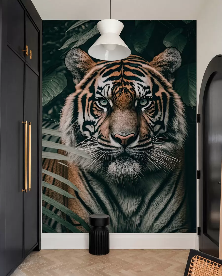 Fototapete Tiger im Regenwald u95619