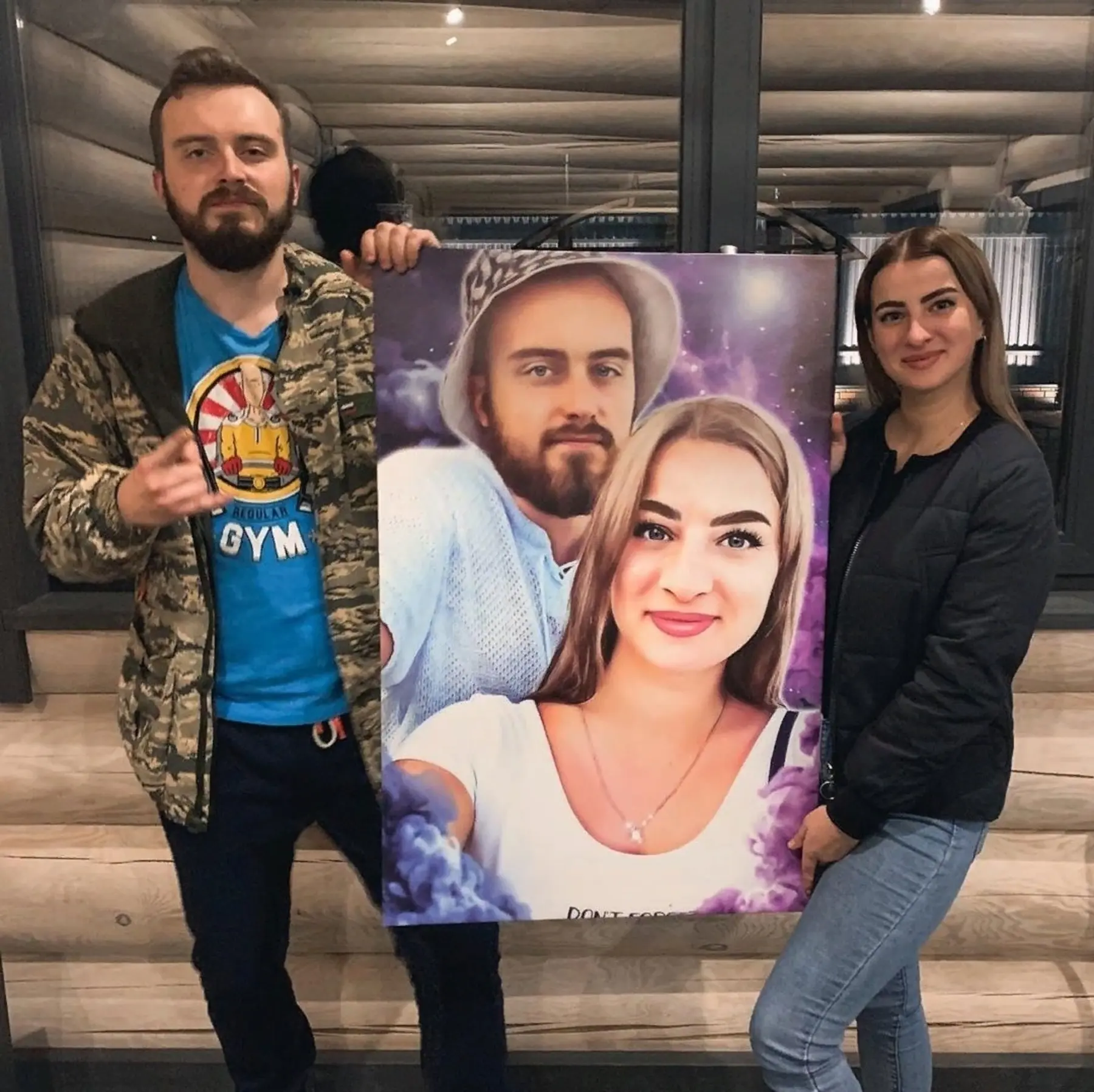 Fototapete Porträt auf Leinwand s34684
