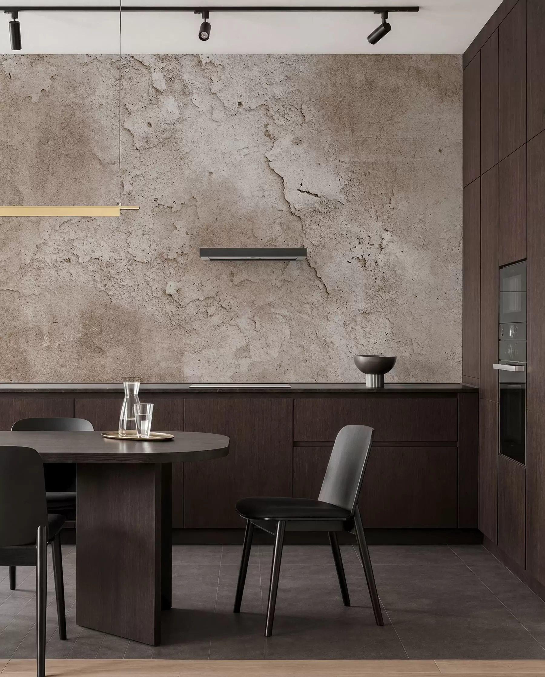 Fototapete Braune Betonwand mit rauen Kanten u97237