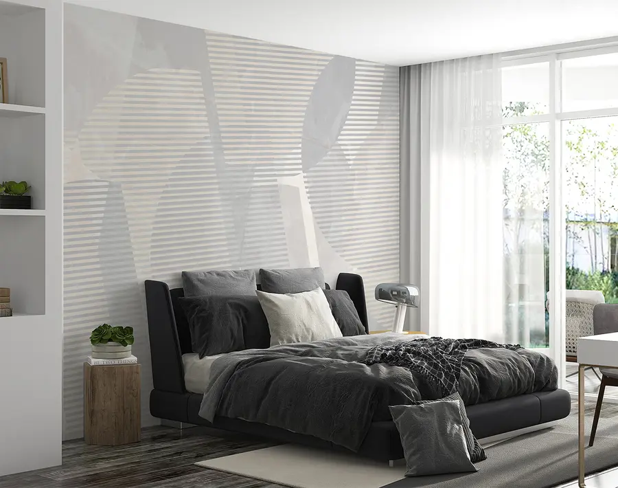 Fototapete Geometrische Abstraktion auf Marmorhintergrund in Pastellfarben u95373