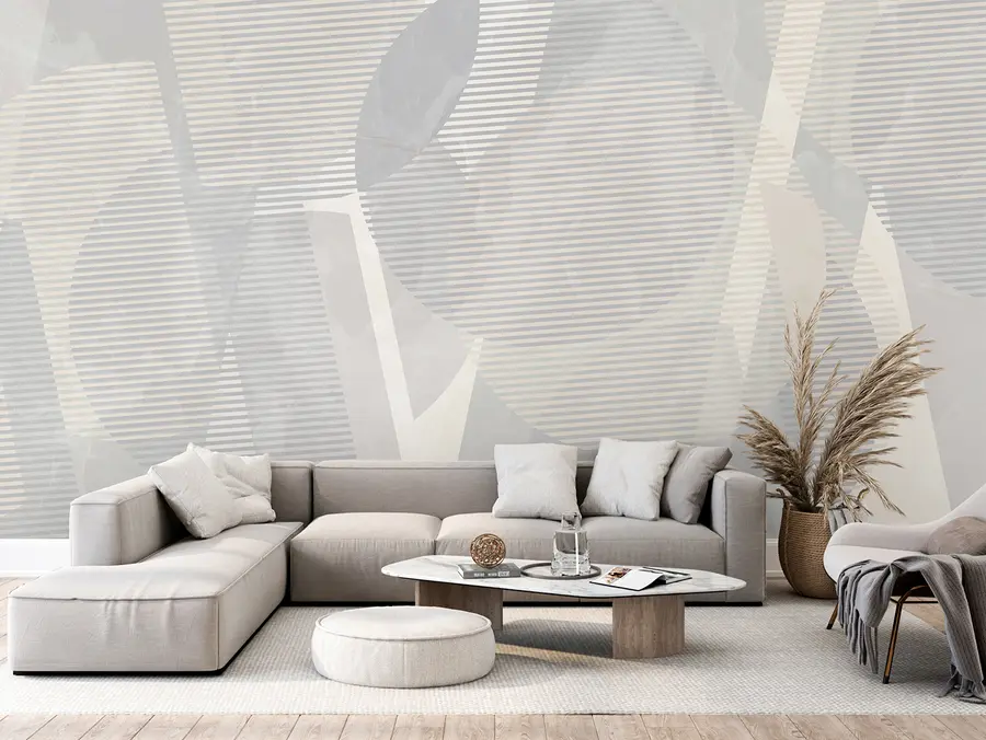 Fototapete Geometrische Abstraktion auf Marmorhintergrund in Pastellfarben u95373