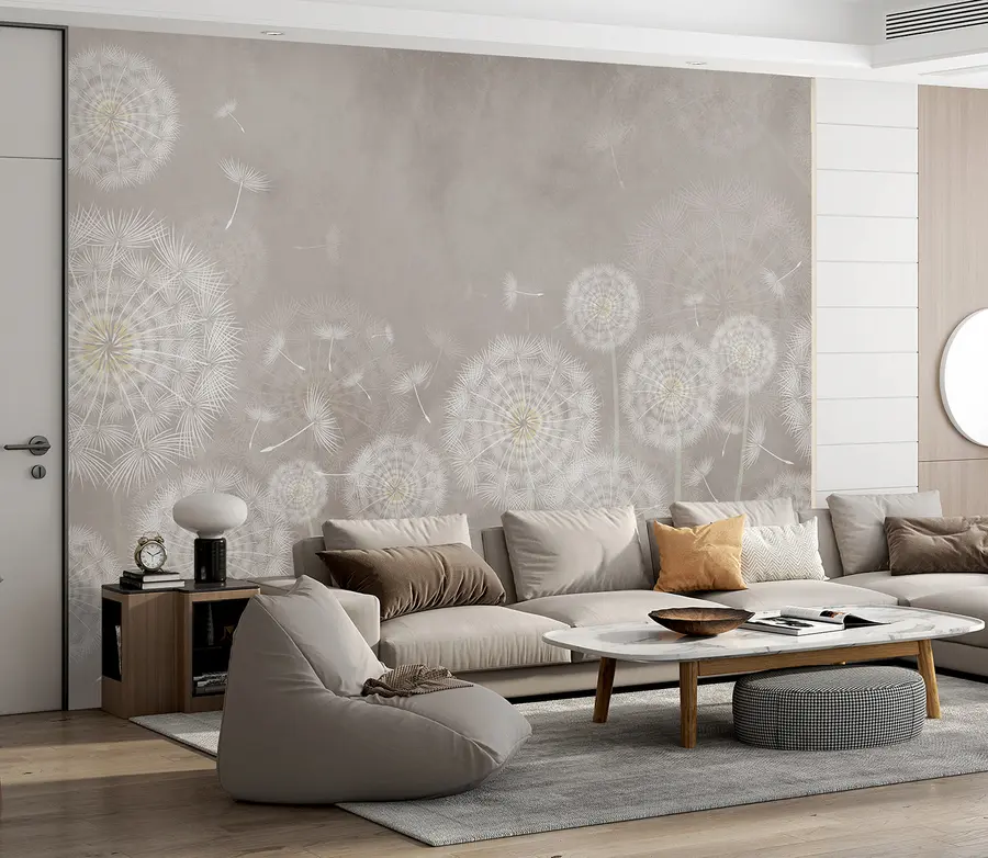 Fototapete Löwenzahn auf strukturiertem Hintergrund u95374