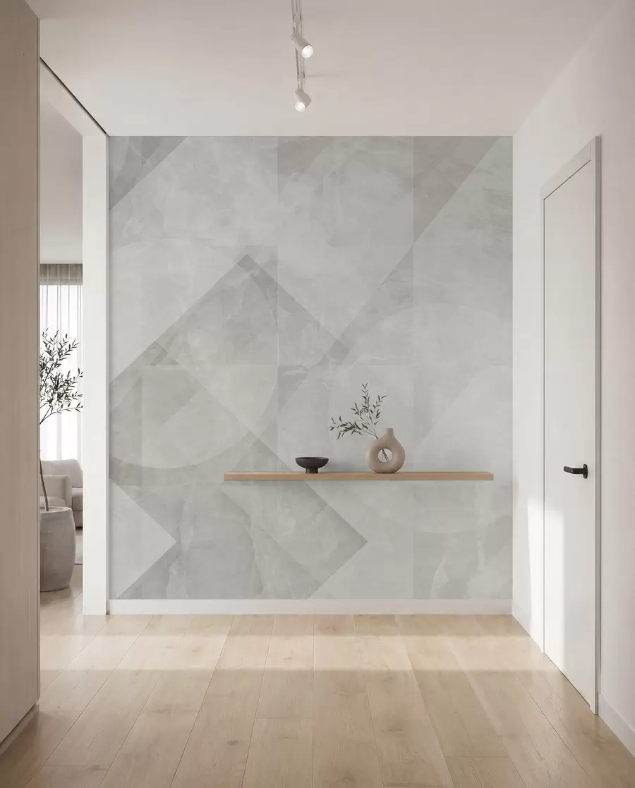 Fototapete Geometrische Abstraktion auf Marmorhintergrund in Pastellfarben u97269