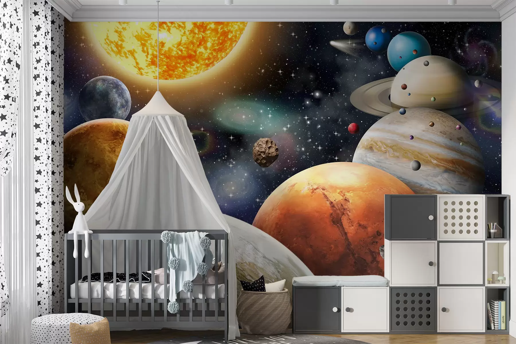 Fototapete Bunte Planeten des Sonnensystems u97422