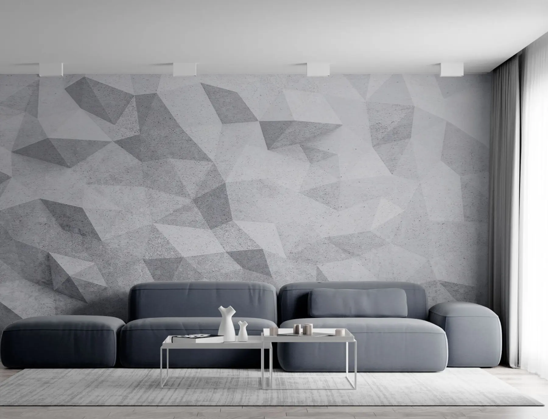 Fototapete Abstrakte 3D Polygone Grunge Loft u97336