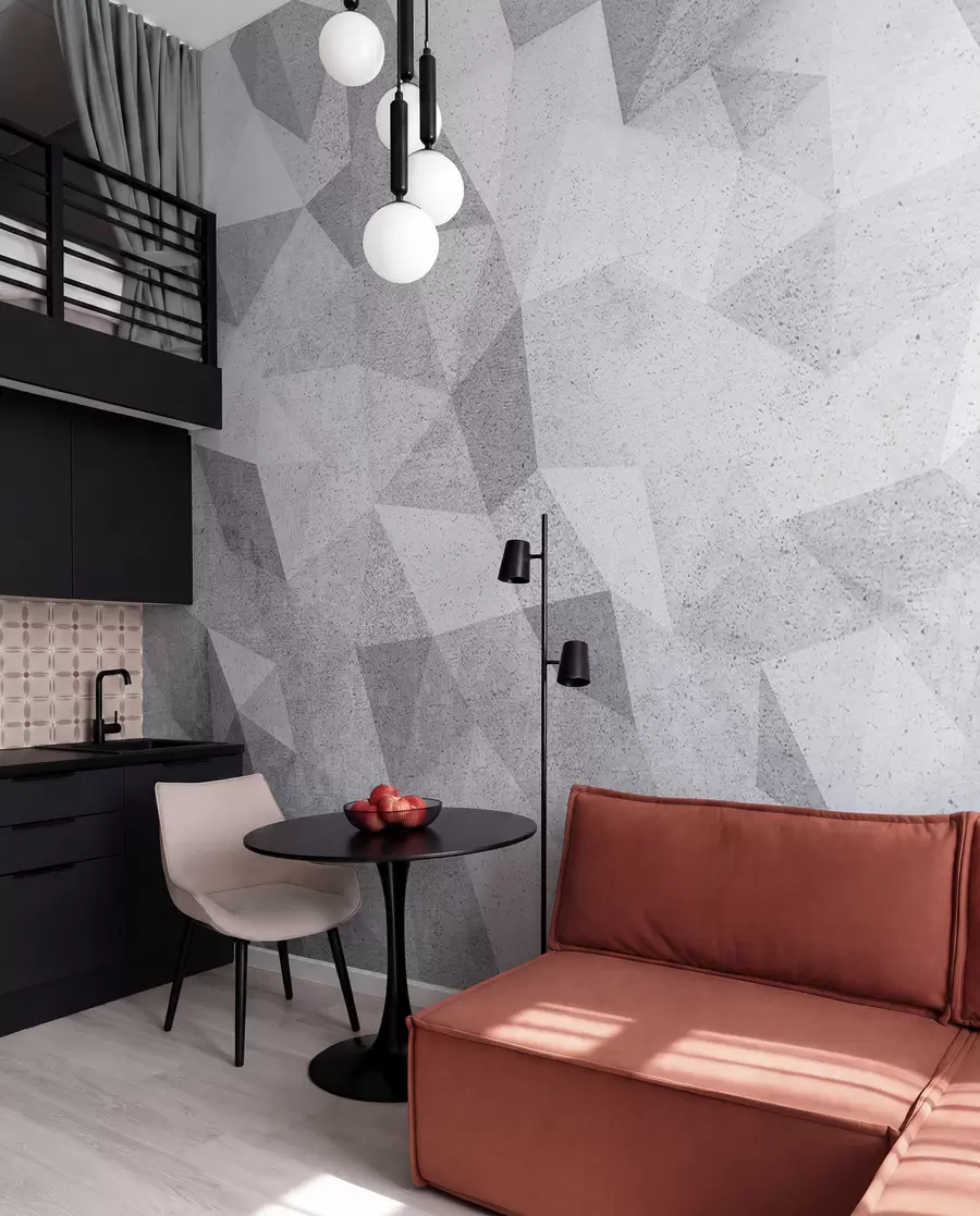 Fototapete Abstrakte 3D Polygone Grunge Loft u97336
